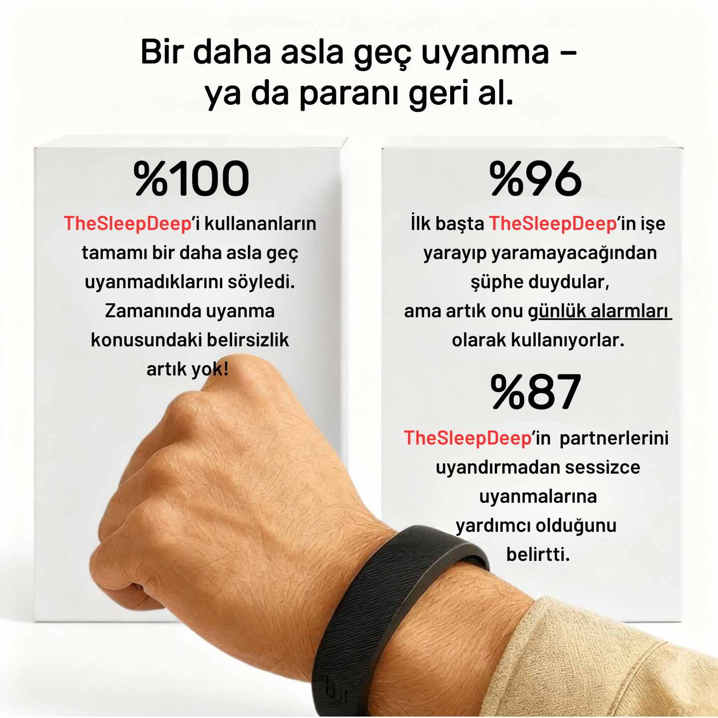 The Sleep Deep® Titreşimli Uyandırıcı Bileklik