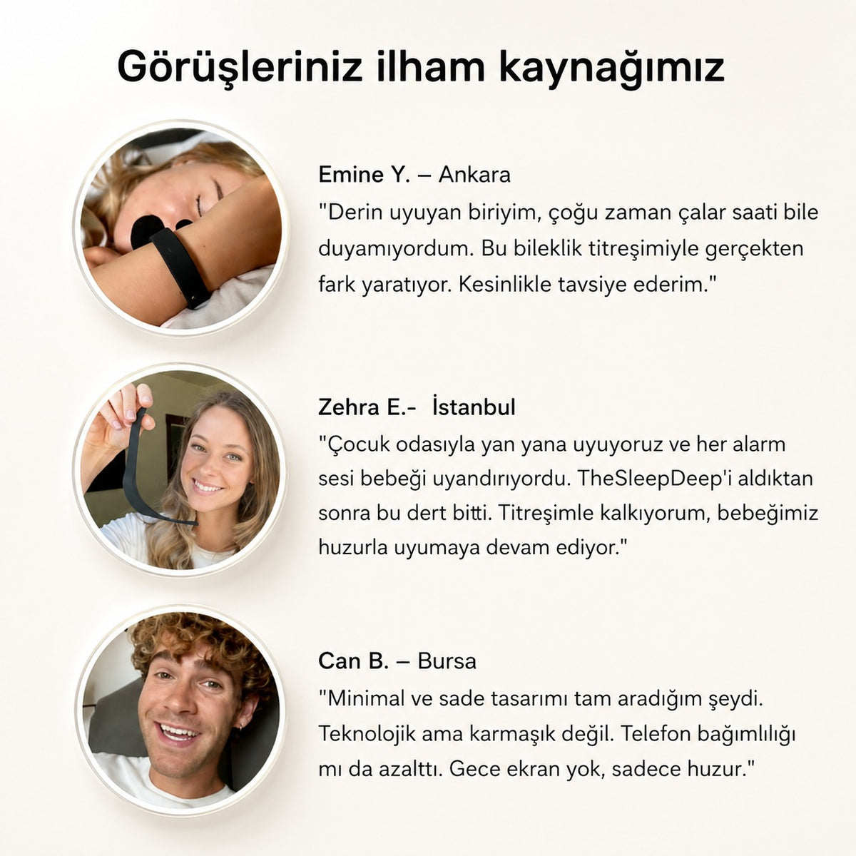 The Sleep Deep® Titreşimli Akıllı Bileklik